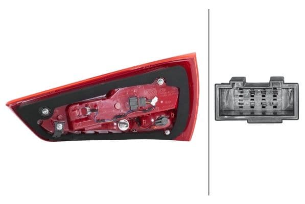 Achterlicht Links (LED/W16W, kleur indicator wit, anti-fog licht, achteruitrijlicht) past: AUDI A1 8X 05.10-12.14