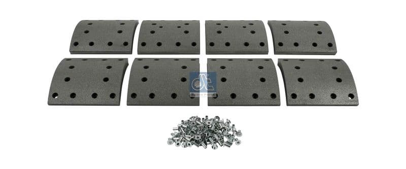 Brake shoe lining Achter (410x200. 2-overmaats) past: IVECO EUROTRAKKER, TRAKKER I 01.93-