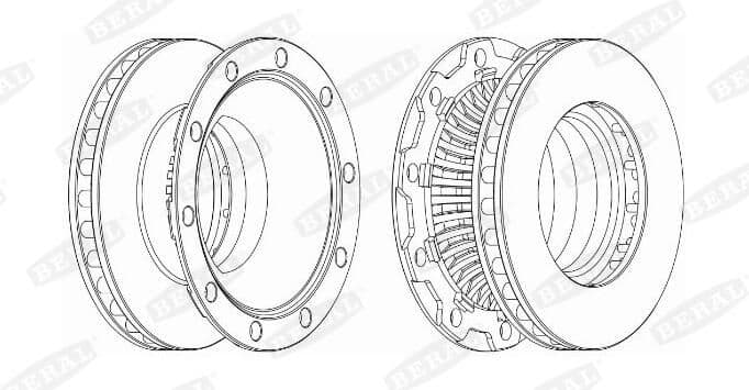 Brake disc Links/Rechts (377mmx45mm) past: BPW SKH, SKM 01.98-