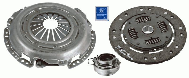 Koppelingskit met lager (225mm) past: TOYOTA CHASER, HIACE III, HIACE IV, HILUX V, LAND CRUISER  VW TARO 1.8/2.4/2.4D 12.82-12.04