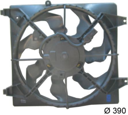 Radiatorventilator (met huisvesting) past: HYUNDAI SANTA FÉ I, SANTA FÉ II 2.7 02.01-12.12