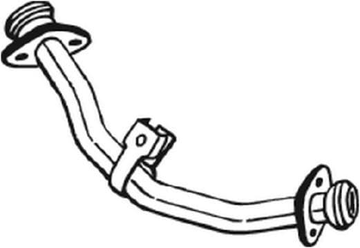 Uitlaatpijp Voor past: MITSUBISHI PAJERO I, PAJERO II 2.5D 05.86-04.00