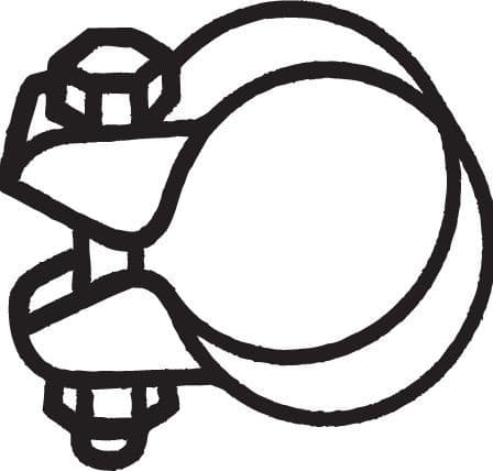 Uitlaatsysteem sluiting (52mm) past: VOLVO 440, 460  ALFA ROMEO 147  FIAT PALIO, PANDA  MITSUBISHI GALANT V  OPEL ASTRA G, ASTRA J  SEAT IBIZA III  TOYOTA YARIS VERSO  VW LT 28-35 I 1.1-2.7D 11.75-