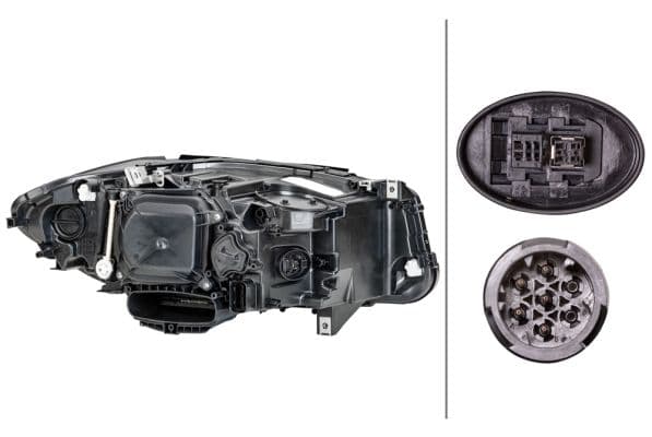 Koplamp Links (D1S/LED/PY24W, met motor) past: BMW 5 F10, F11 06.13-02.17