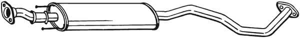 Middendemper uitlaatsysteem past: NISSAN NOTE 1.6 03.06-06.12
