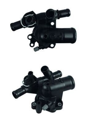 Thermostaat koelsysteem (89°C, in huisvesting) past: NISSAN QASHQAI +2, QASHQAI I, QASHQAI II, X-TRAIL, X-TRAIL II, X-TRAIL III  OPEL VIVARO A  RENAULT ESPACE IV, GRAND SCENIC II 1.3-2.5D 11.95-