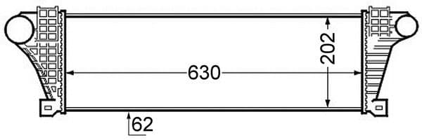 Toevoerluchtkoeler past: IVECO DAILY II 8140.27S-8140.97 01.89-05.99