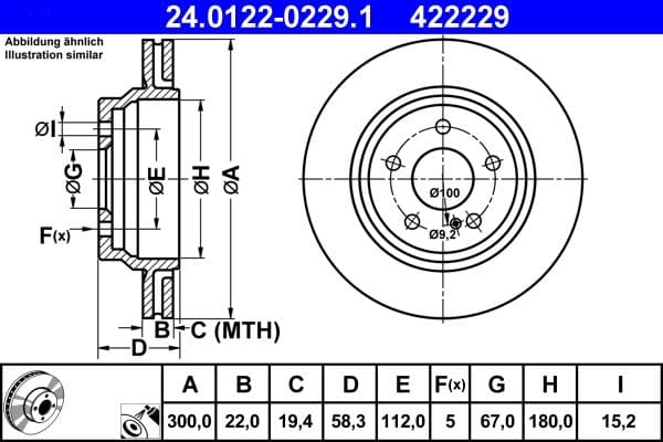 Brake disc Achter Links/Rechts past: MERCEDES S (W221, V221), SL (R230) 3.0-5.0 10.01-12.13