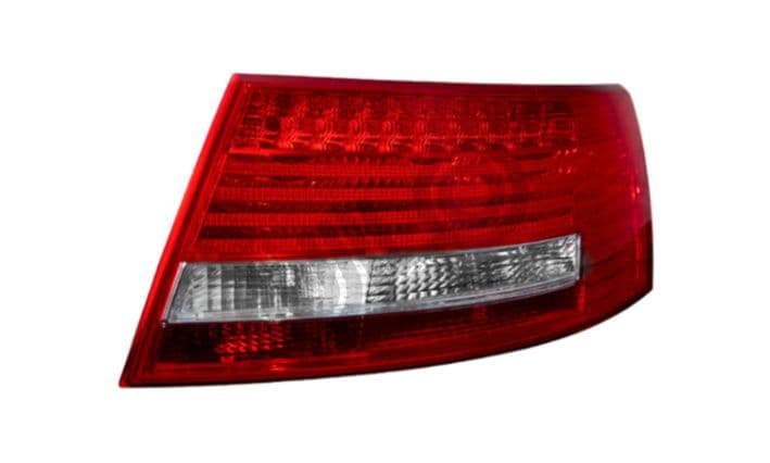 Achterlicht Rechts (LED, kleur indicator wit, kleur van het glas red) past: AUDI A6 C6 Saloon 05.04-08.11