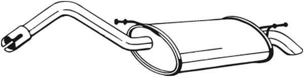 Uitlaatsysteem achterste geluiddemper past: FORD FIESTA 1.8D 09.00-08.03