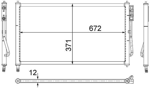 A/C condensator past: FORD FOCUS I 1.4-2.0 08.98-03.05