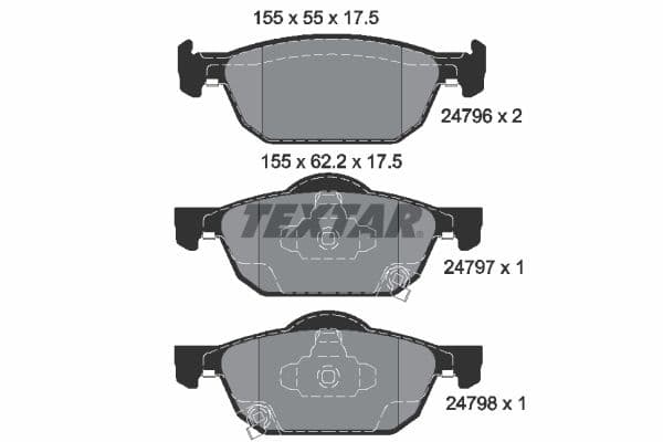 Remblokken set Voor , past: HONDA ACCORD VIII, CIVIC IX 1.4-3.5 06.08-12.16