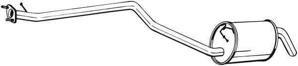 Middendemper uitlaatsysteem past: FORD TOURNEO CONNECT, TRANSIT CONNECT 1.8D 06.02-12.13