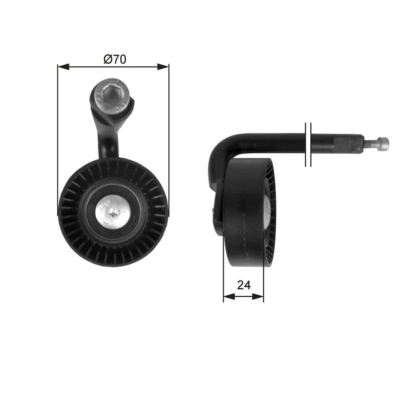 Meervoudige V-snaar spanrol past: SKODA FABIA I, FABIA I PRAKTIK 1.0/1.4 08.99-05.03
