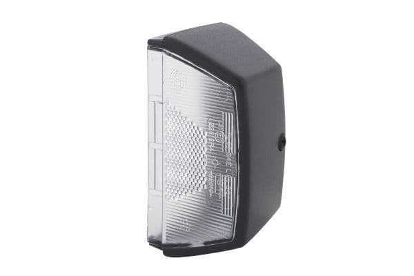 Behuizing nummerplaatverlichting (R10W, kleur: zwart, kleur van het glas: transparant) past: MAN EL, F2000, F9, F90, F90 UNTERFLUR, M90, SG, SL II, TGA, TGL I  MERCEDES O 309, O 402, O 405 01.68-