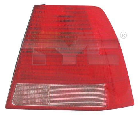 Achterlicht Rechts (kleur indicator wit, kleur van het glas red/wit) past: VW BORA Saloon 10.98-05.05