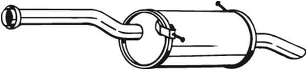 Uitlaatsysteem achterste geluiddemper past: CITROEN BERLINGO, BERLINGO MULTISPACE  PEUGEOT PARTNER, PARTNER TEPEE 1.6D 04.08-