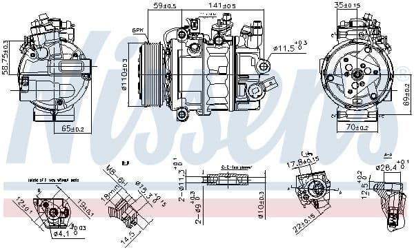 Airconditioning compressor past: VW ATLAS 2.0/3.6 12.16-