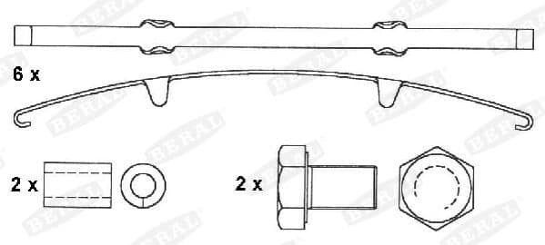 Remblokken set Achter/Voor Meritor D3/D-ELSA 1 past: MAN E2000, EL, EM, F2000, HOCL, LION´S CITY, LION´S COACH, LION´S STAR, M 2000 L, M 2000 M, NG, NL, NM, NÜ, SÜ D0824LFL02-OM446.931 08.87-