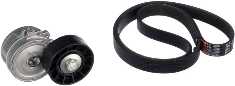 V-snaren set (met rollen) past: VOLVO C30, C70 II, S40 II, V50  CITROEN C4, C4 GRAND PICASSO I, C4 I, C4 PICASSO I, C5 II, C5 III, C8, JUMPY II  FIAT SCUDO, ULYSSE  FORD C-MAX 1.6D/1.8D/2.0D 07.02-