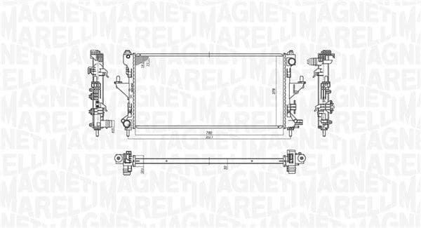Motorradiator (handmatig) past: DS DS 3  CITROEN C2, C2 ENTERPRISE, C3 AIRCROSS I, C3 AIRCROSS II, C3 I, C3 II, C3 III, C3 PLURIEL, C4 CACTUS, DS3, JUMPER III  FIAT DUCATO 1.0-3.0D 02.02-