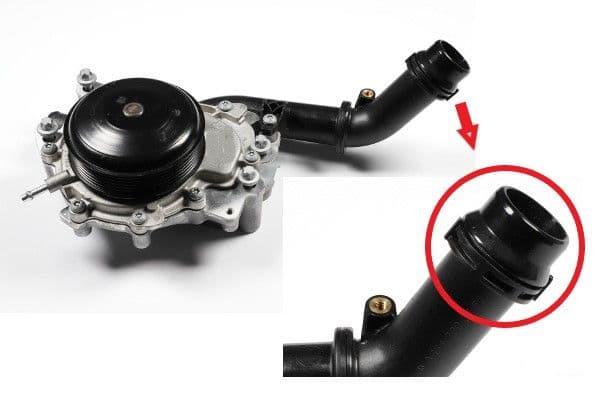 Waterpomp, met pakking past: MERCEDES C (C204), C T-MODEL (S204), C (W204), E (A207), E (C207), E T-MODEL (S212), E (W212), GLK (X204), MARCO POLO CAMPER (W447), S (W221, V221) 2.2D/2.2DH 08.08-