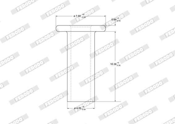 Rivet, drum brake lining