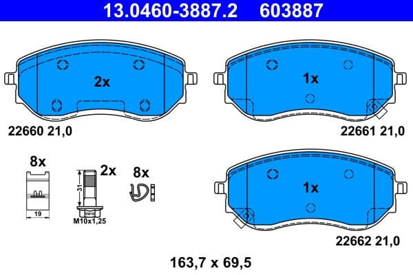 Remblokken set Voor , past: MERCEDES X (470)  NISSAN NAVARA NP300 2.3D/2.5D/3.0D 07.14-