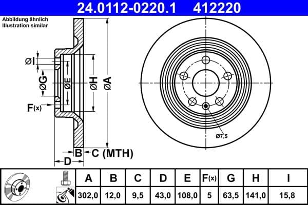 Brake disc Achter Links/Rechts past: VOLVO S60 III, S90 II, V60 II, V90 II, XC60 II 2.0-2.0H 03.16-