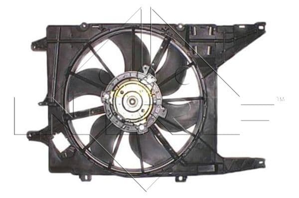 Radiatorventilator (met huisvesting) past: DACIA LOGAN, LOGAN EXPRESS, LOGAN MCV, SANDERO  LADA LARGUS  RENAULT LOGAN I, SANDERO/STEPWAY I  VW PASSAT B6 1.2-2.0D 09.04-