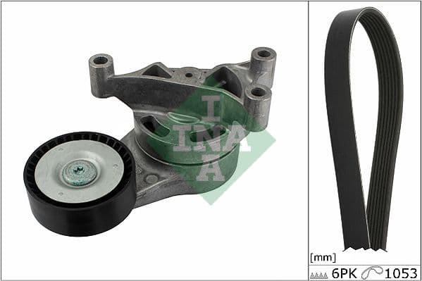 V-snaren set (met rollen) past: AUDI A1, A3, TT  SEAT ALTEA, ALTEA XL, LEON, TOLEDO III  SKODA OCTAVIA II  VW EOS, GOLF V, GOLF VI, JETTA III, JETTA IV, PASSAT B6, SCIROCCO III 2.0 09.04-12.17