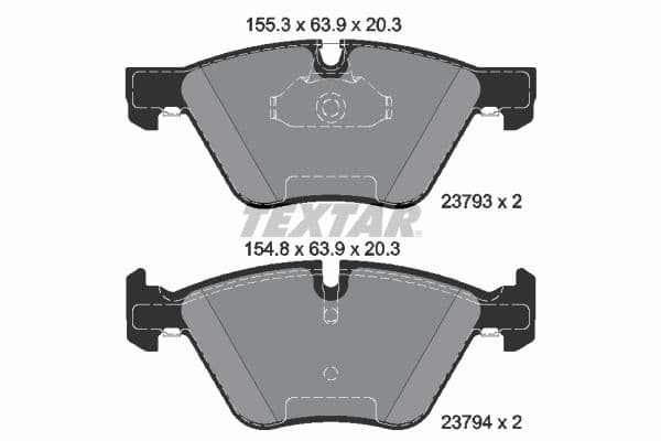 Remblokken set Voor , past: BMW 5 (E60), 5 (E61), X1 (E84) 2.0-3.0D 07.03-06.15