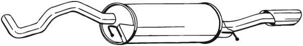 Uitlaatsysteem achterste geluiddemper past: AUDI A4 B5 1.8 11.94-09.01