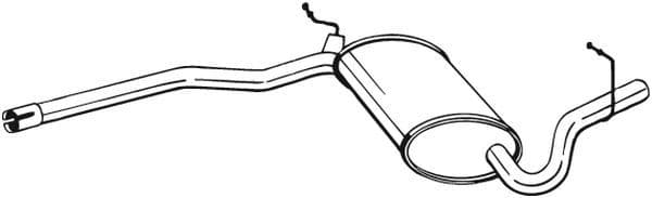 Middendemper uitlaatsysteem past: AUDI A4 B6 1.9D 05.01-12.04