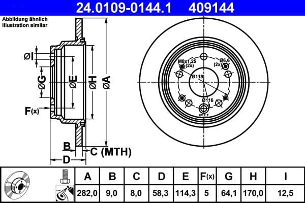 Brake disc Achter Links/Rechts past: HONDA CR-V II, CROSSROAD 1.8-2.4 09.01-08.10
