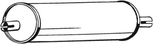 Uitlaatsysteem achterste geluiddemper past: MERCEDES T1 (601), T1 (601, 611), T1 (602), T1 (B601), T1 (B602), T1/TN 2.3-3.0D 04.77-02.96
