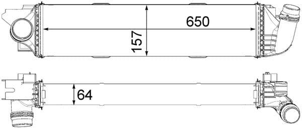Toevoerluchtkoeler past: FIAT TALENTO  OPEL VIVARO B  RENAULT TRAFIC III 1.6D 05.14-