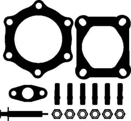 Turbocompressor montageset past: MAN FOC, HOCL, LION´S COACH, SL II, TGA, TGS I  FAP A D2066LF01-D2676LF56 12.00-