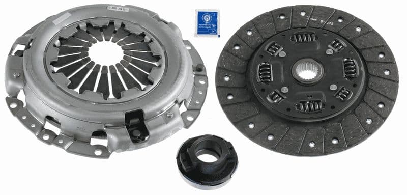Koppelingskit met lager (225mm) past: MITSUBISHI L 300 III, L200, L400, PAJERO I, PAJERO II  TOYOTA 4 RUNNER II 2.5D/3.0 05.86-12.07