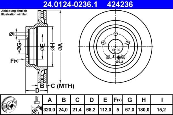 Brake disc Achter Links/Rechts past: MERCEDES CLS (C218), CLS (C219), CLS SHOOTING BRAKE (X218), E (W211), E (W212), E T-MODEL (S211), E T-MODEL (S212) 1.8-5.5 01.06-12.17