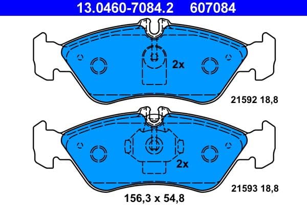 Remblokken set Achter , past: MERCEDES SPRINTER 2-T (B901, B902), SPRINTER 3,5-T (B909), SPRINTER 3-T (B903), SPRINTER 4,6-T (B909), SPRINTER 4-T (B904)  VW LT 28-35 I, LT 28-35 II 2.0-2.9D 04.75-