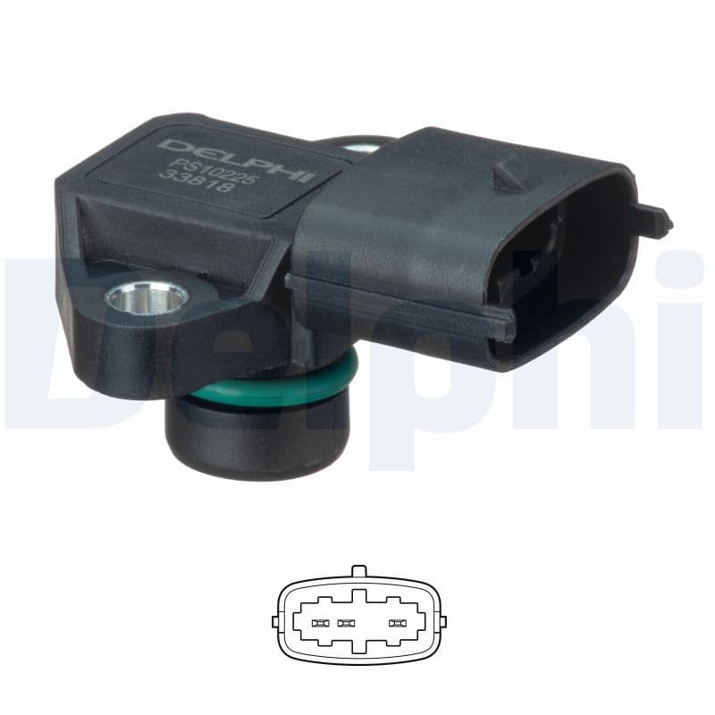 Druksensor in het inlaatspruitstuk (3 pin) past: HYUNDAI SANTA FÉ I, TRAJET 2.0D 04.01-07.08