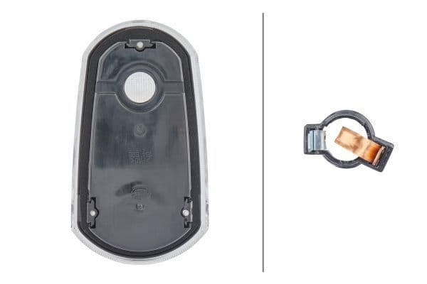 Controlelampje, zijkant Links/Rechts (kleur van het glas: transparant, PY21W, met lampvoet) past: SCANIA IRIZAR I4  NEOPLAN CITYLINER, CITYLINER II, SKYLINER, STARLINER, TOURLINER I 04.73-