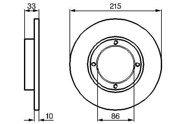 Brake disc Voor Links/Rechts past: DAEWOO TICO  SUZUKI ALTO II, ALTO III, ALTO IV, CARRY, SUPER CARRY, SWIFT I 0.8/1.0/1.3 10.83-12.00