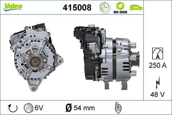 (EN) Starter-alternator, gereviseerd, 48V, 250A, past: JAGUAR F-PACE  LAND ROVER DEFENDER, DISCOVERY V, RANGE ROVER SPORT III, RANGE ROVER V 3.0DH 09.20-