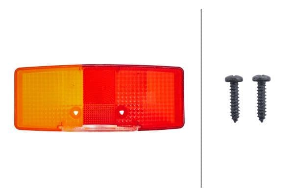 Rear lamp element Rechts (met indicator, met stoplicht, parkeerlicht, met plaatverlichting) past: FENDT 102 FARMER, 102 S FARMER, 103 S FARMER, 103 SA FARMER, 104 S FARMER, 105 S FARMER