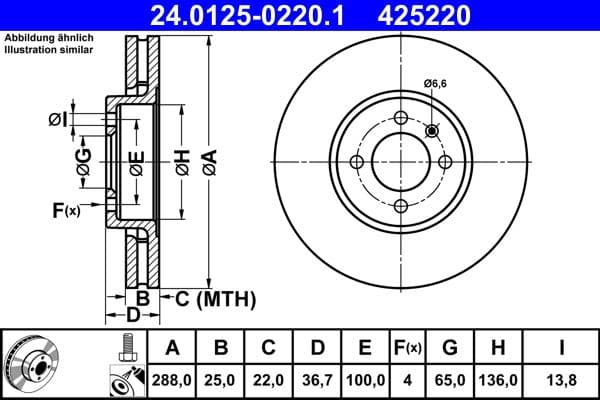 Brake disc Voor Links/Rechts past: VW LOAD UP!, UP! 1.0/1.0CNG/Electric 08.11-