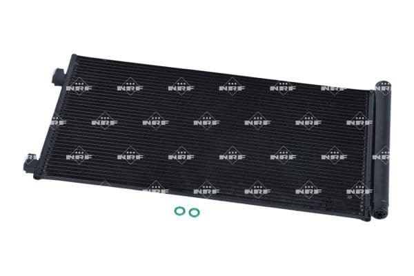 A/C condensator (met droger) past: MINI (R56), (R57), (R58), (R59), CLUBMAN (R55), CLUBVAN (R55), COUNTRYMAN (R60) 1.6/1.6D/2.0D 09.06-10.16