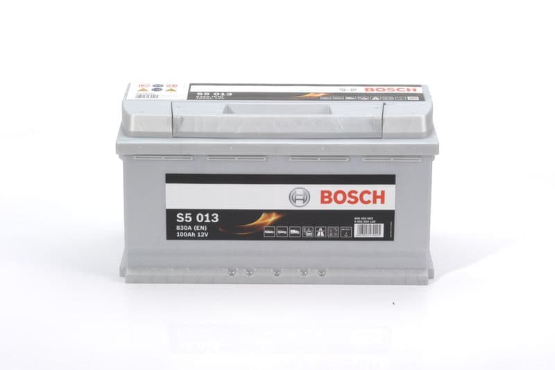 Batterij BOSCH 12V 100Ah/830A (EN) S5 (R+ standaard terminal) 353x175x190 B00 - geen montageflens (beginnen)