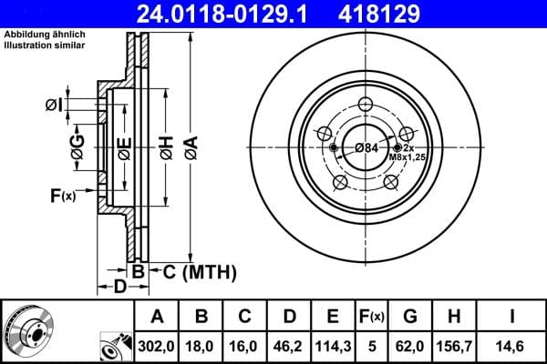 Brake disc Voor Links/Rechts past: TOYOTA LAND CRUISER 90, RAV 4 I 2.0/3.0D 01.94-12.02